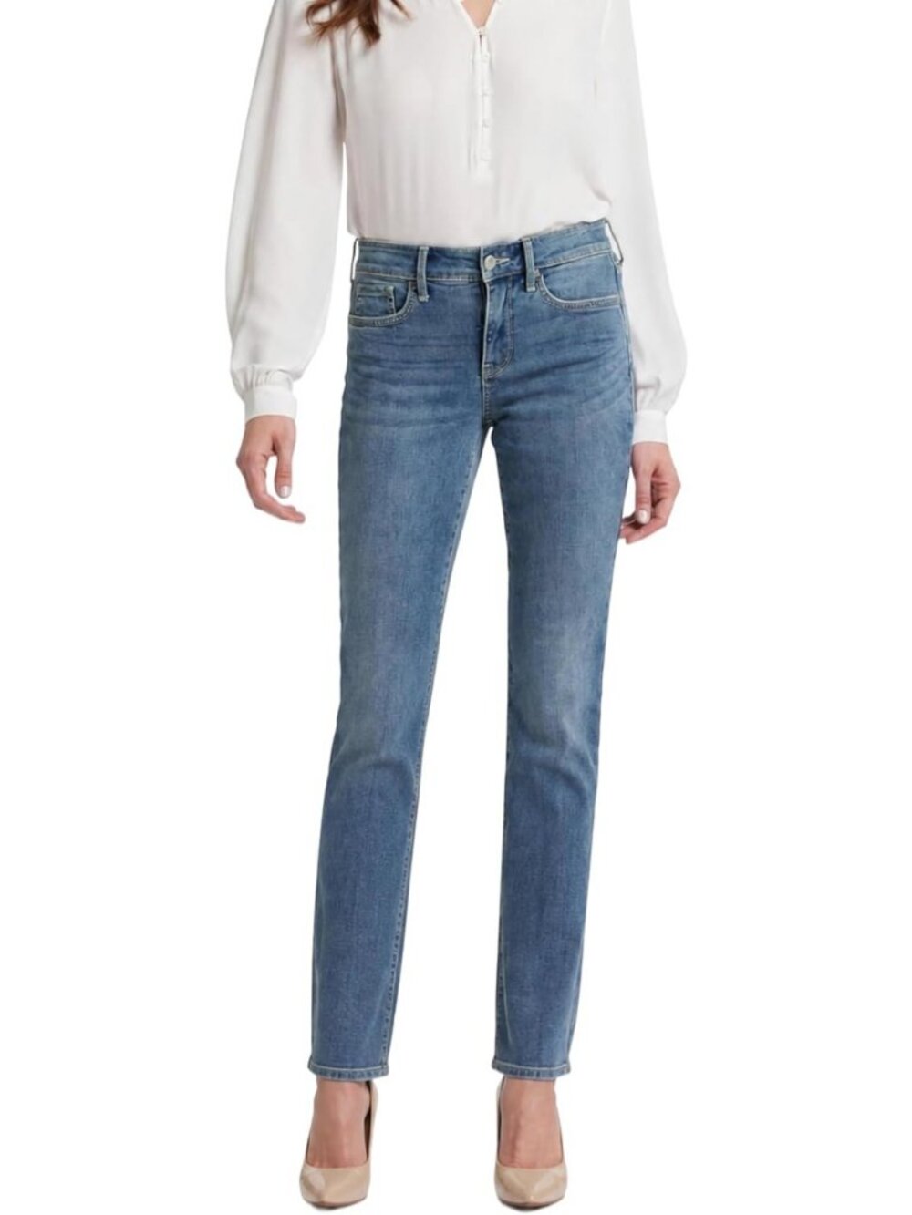 Petite Straight Leg Jeans for Women - Classic Fit, Comfortable Denim, Versatile